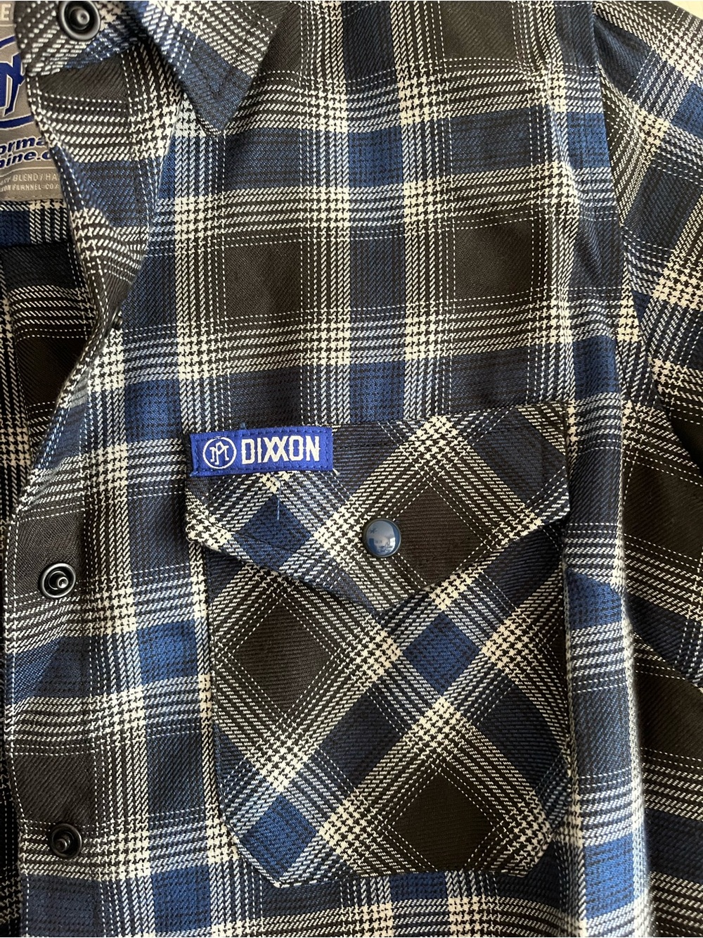 Dixxon Woman’s Navy & Black Plaid Work Jacket